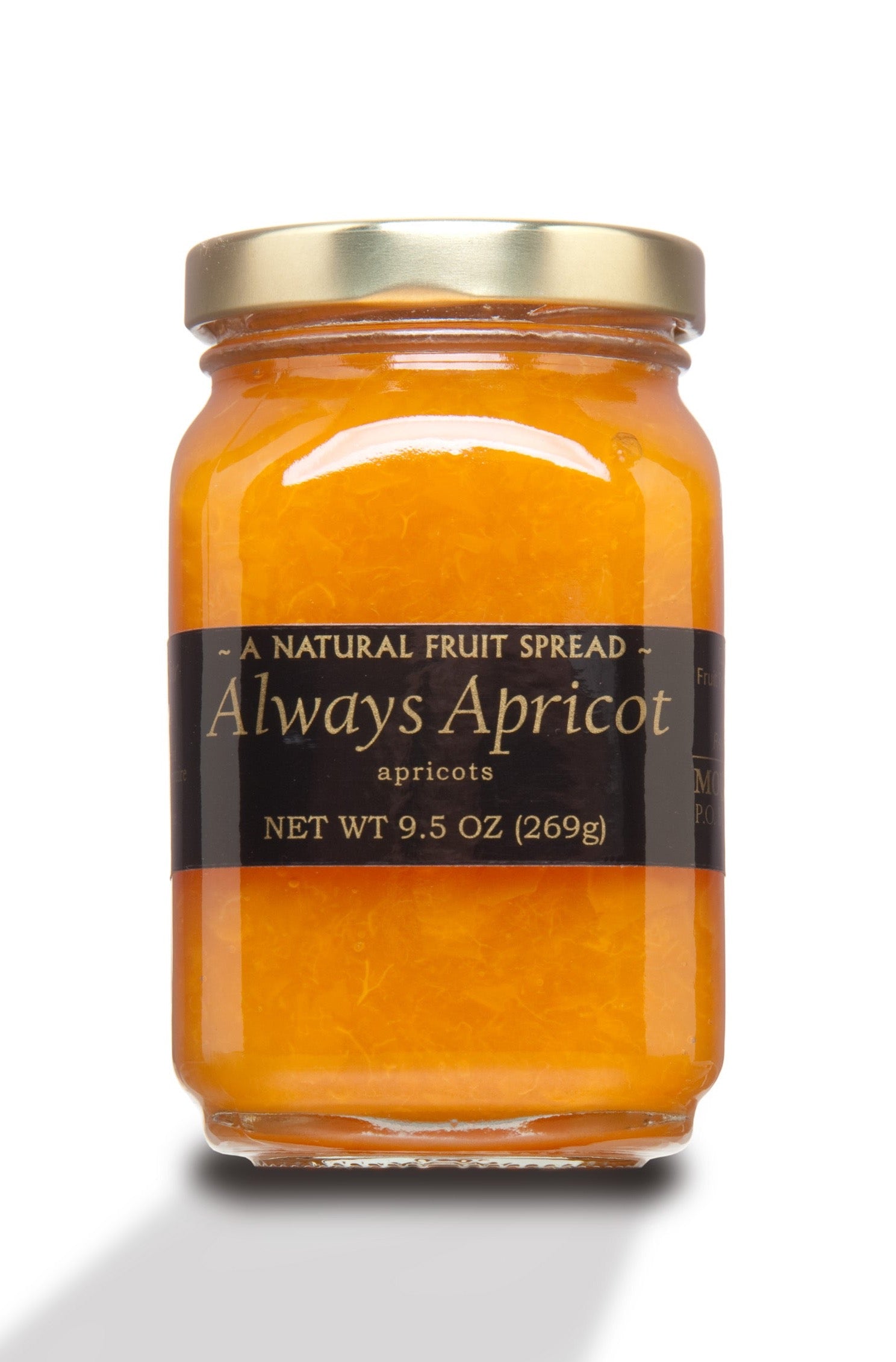 Mountain Fruit Company Always Apricot -4-12 Jars Free Shipping! -Very, very low added sugar Apricot Spread/Jam