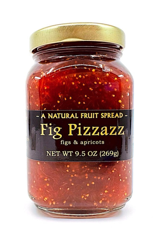 Mountain Fruit Company Fig Pizzazz- Fig & Apricot Fruit Spread/Jam 4-12 Jars Free Shipping!
