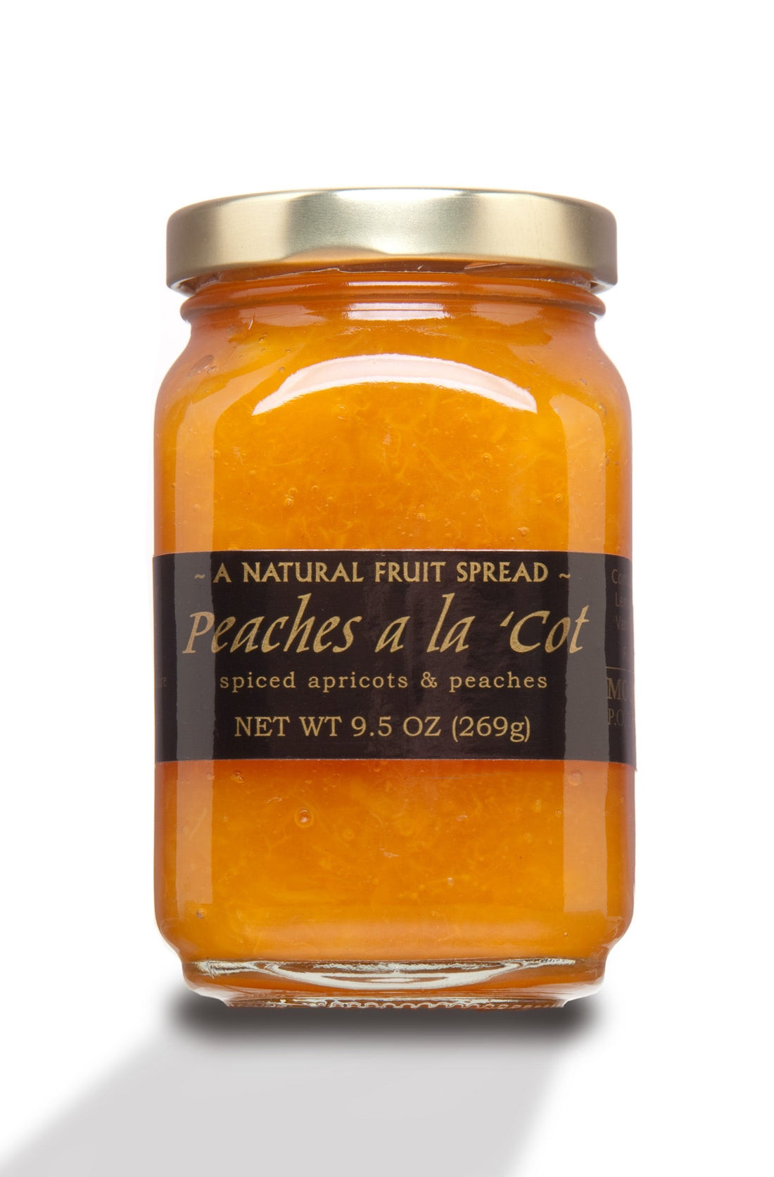 Mountain Fruit Company Peaches a la Cot - Spiced Apricot and Peach fruit Spread/Jam 4-12 Jars Free Shipping!