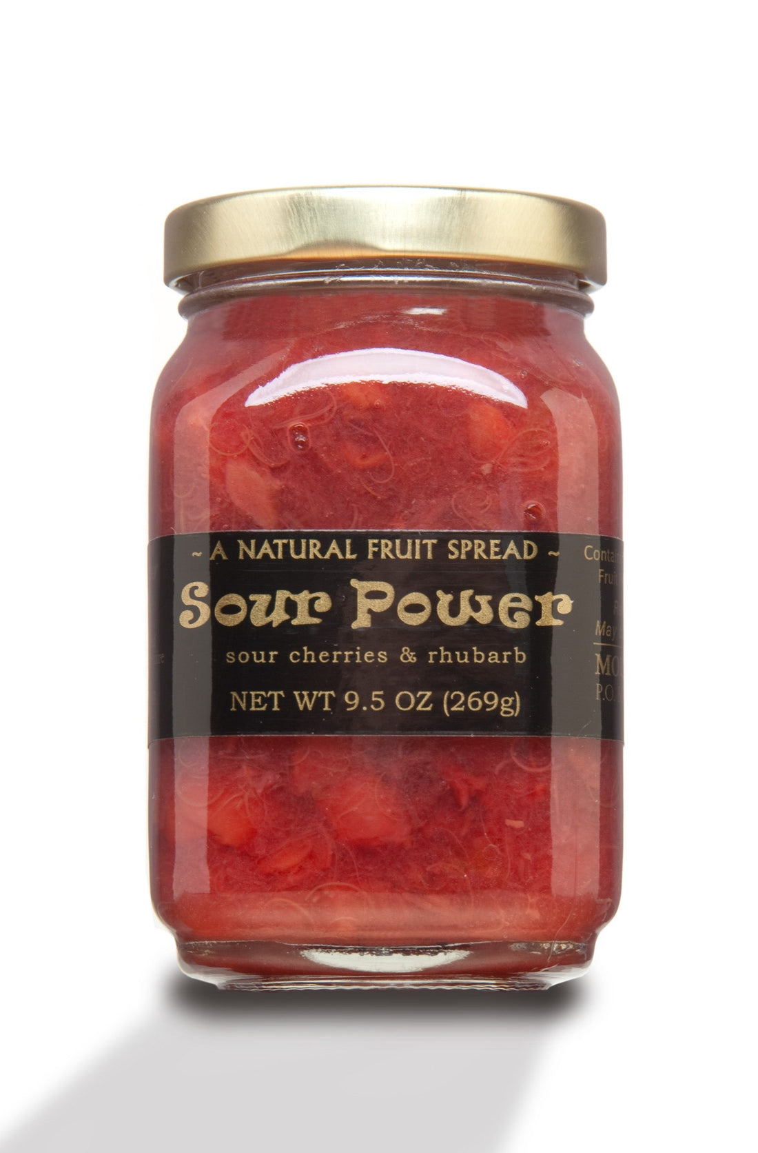 Mountain Fruit Company Sour Power - Tart Sour Cherry &amp; Rhubarb Fruit Spread/Jam 4-12 Jars Free-Shipping!