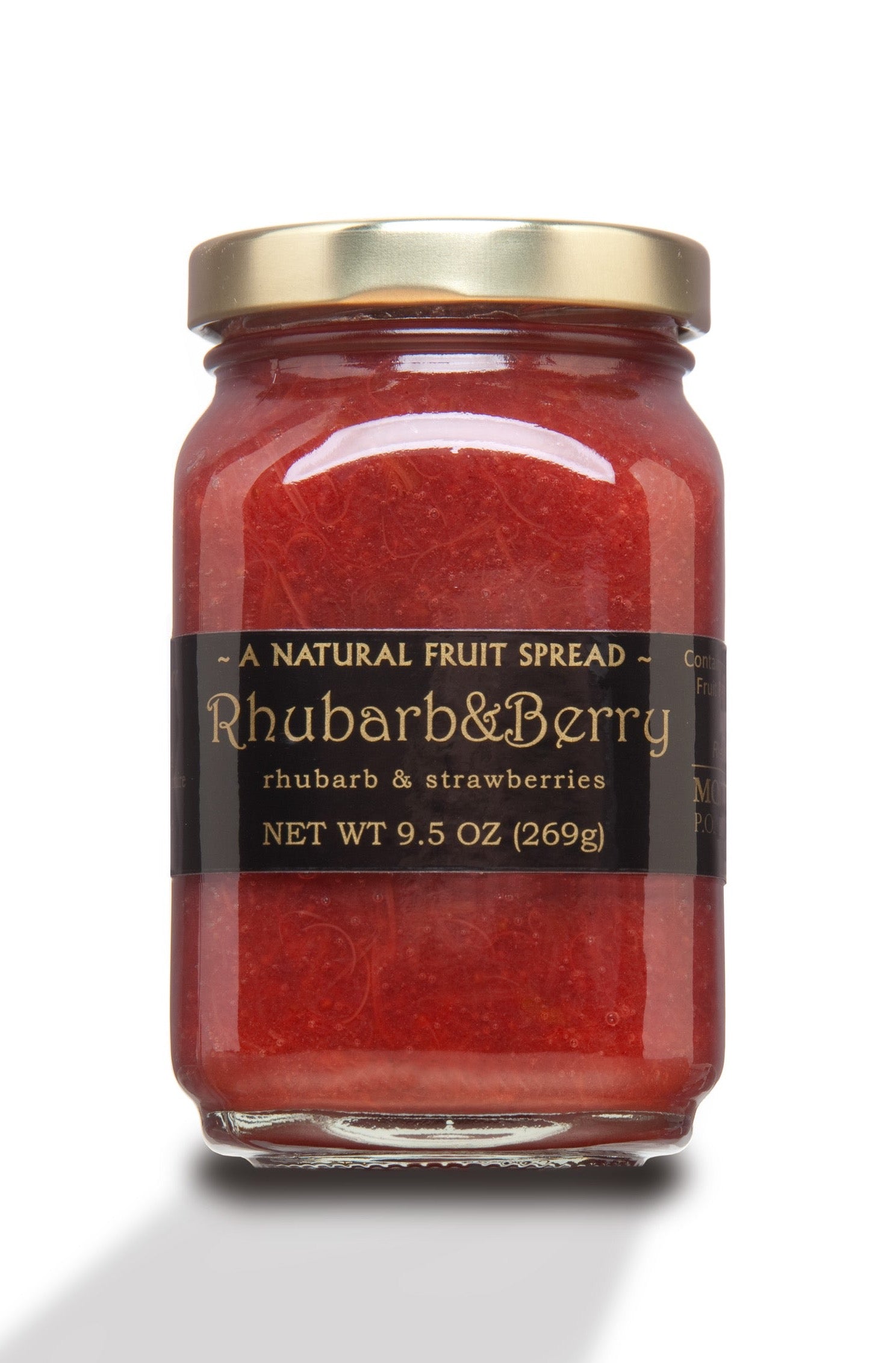 Mountain Fruit Company Rhubarb &amp; Berry - Rhubarb Strawberry Fruit Spread/Jam 4-12 Jars Free Shipping!